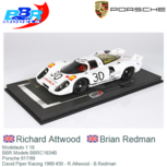 Modelauto 1:18 | BBR Models BBRC1834B | Porsche 917/69 | David Piper Racing 1969 #30 - R.Attwood - B.Redman Modelauto 1:18 | BBR Models BBRC1834B | Porsche 917/69 | David Piper Racing 1969 #30 - R.Attwood - B.Redman
