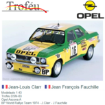 Modelauto 1:43 | Trofeu DSN-63 | Opel Ascona A | BP World Rallye Team 1974 - J.Clarr - J.Fauchille Modelauto 1:43 | Trofeu DSN-63 | Opel Ascona A | BP World Rallye Team 1974 - J.Clarr - J.Fauchille