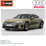 Modelauto 1:18 | Bburago 18-11050 | Audi RS E-tron GT Metallic Green 2022 Modelauto 1:18 | Bburago 18-11050 | Audi RS E-tron GT Metallic Green 2022
