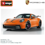 Modelauto 1:24 | Bburago 18-21104O | Porsche 911 GT3 (992) Orange 2021 Modelauto 1:24 | Bburago 18-21104O | Porsche 911 GT3 (992) Orange 2021