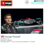Modelauto 1:43 | Bburago 18-38066R | Mercedes AMG F1 W13 E-Performance 2022 #63 - G.Russell Modelauto 1:43 | Bburago 18-38066R | Mercedes AMG F1 W13 E-Performance 2022 #63 - G.Russell