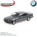 Modelauto 1:18 | Minichamps 100023005 | BMW 730I E32 Grijs metallic 1986 Modelauto 1:18 | Minichamps 100023005 | BMW 730I E32 Grijs metallic 1986