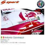 Modelauto 1:43 | Spark S5857 | Alfa Romeo F1 C41 2021 #99 - A.Giovinazzi Modelauto 1:43 | Spark S5857 | Alfa Romeo F1 C41 2021 #99 - A.Giovinazzi