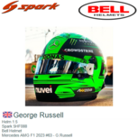 Helm 1:5 | Spark 5HF088 | Bell Helmet | Mercedes AMG F1 2023 #63 - G.Russell Helm 1:5 | Spark 5HF088 | Bell Helmet | Mercedes AMG F1 2023 #63 - G.Russell