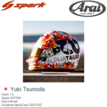 Helm 1:5 | Spark 5HF094 | Arai Helmet | Scuderia AlphaTauri 2023 #22 Helm 1:5 | Spark 5HF094 | Arai Helmet | Scuderia AlphaTauri 2023 #22