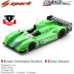 Modelauto 1:43 | Spark S0100 | Courage C60 | Pescarolo #16 - J.Boullion - S.Sarazin Modelauto 1:43 | Spark S0100 | Courage C60 | Pescarolo #16 - J.Boullion - S.Sarazin