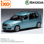 Modelauto 1:43 | IXO-Models CLC472N.22 | Skoda Roomster Metallic Bright Blue 2007 Modelauto 1:43 | IXO-Models CLC472N.22 | Skoda Roomster Metallic Bright Blue 2007