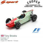 Modelauto 1:43 | Spark S8047 | Cooper T51 1960 #18 - T.Brooks Modelauto 1:43 | Spark S8047 | Cooper T51 1960 #18 - T.Brooks