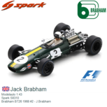 Modelauto 1:43 | Spark S8310 | Brabham BT26 1968 #2 - J.Brabham Modelauto 1:43 | Spark S8310 | Brabham BT26 1968 #2 - J.Brabham