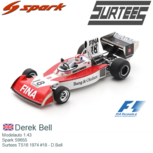 Modelauto 1:43 | Spark S9655 | Surtees TS16 1974 #18 - D.Bell Modelauto 1:43 | Spark S9655 | Surtees TS16 1974 #18 - D.Bell