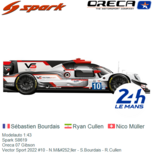 Modelauto 1:43 | Spark S8619 | Oreca 07 Gibson | Vector Sport 2022 #10 - N.Müller - S.Bourdais - R.Cullen Modelauto 1:43 | Spark S8619 | Oreca 07 Gibson | Vector Sport 2022 #10 - N.Müller - S.Bourdais - R.Cullen