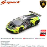 Modelauto 1:43 | Spark SB319 | Lamborghini Huracan GT3 Evo | Barwell Motorsport 2019 #77 - A.Amstutz - P.Kujala - R.Abra - L.Machitski Modelauto 1:43 | Spark SB319 | Lamborghini Huracan GT3 Evo | Barwell Motorsport 2019 #77 - A.Amstutz - P.Kujala - R.Abra - L.Machitski