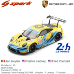 Modelauto 1:43 | Spark S8653 | Porsche 911 RSR-19 | Dempsey Proton Racing 2022 #88 - J.Heylen - P.Lindsey - F.Poordad Modelauto 1:43 | Spark S8653 | Porsche 911 RSR-19 | Dempsey Proton Racing 2022 #88 - J.Heylen - P.Lindsey - F.Poordad