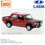 Modelauto 1:43 | IXO-Models CLC480N.22 | Lada 2105 VFTS Red and black 1983 Modelauto 1:43 | IXO-Models CLC480N.22 | Lada 2105 VFTS Red and black 1983