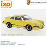 Modelauto 1:43 | IXO-Models CLC492N.22 | Porsche 911 Carrera RS 2.7 Yellow 1973 Modelauto 1:43 | IXO-Models CLC492N.22 | Porsche 911 Carrera RS 2.7 Yellow 1973