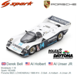 Modelauto 1:18 | Spark 18DA86 | Porsche 962C LÖWENBRAU 1986 #14 - D.Bell - A.Holbert - A.Unser JR Modelauto 1:18 | Spark 18DA86 | Porsche 962C LÖWENBRAU 1986 #14 - D.Bell - A.Holbert - A.Unser JR