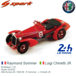 Modelauto 1:43 | Spark 43LM32 | Alfa Romeo 8C 1932 #8 - R.Sommer - L.Chinetti JR Modelauto 1:43 | Spark 43LM32 | Alfa Romeo 8C 1932 #8 - R.Sommer - L.Chinetti JR