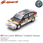 Modelauto 1:43 | Spark S9350 | Alfa Romeo GTV6 1982 #53 - Y.Loubet - R.Alemany Modelauto 1:43 | Spark S9350 | Alfa Romeo GTV6 1982 #53 - Y.Loubet - R.Alemany