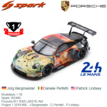Modelauto 1:18 | Spark 18S440 | Porsche 911 RSR LMGTE-AM | Project 1 2019 #56 - J.Bergmeister - D.Perfetti - P.Lindsey Modelauto 1:18 | Spark 18S440 | Porsche 911 RSR LMGTE-AM | Project 1 2019 #56 - J.Bergmeister - D.Perfetti - P.Lindsey