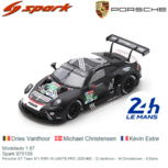 Modelauto 1:87 | Spark 87S159 | Porsche GT Team 911 RSR-19 LMGTE-PRO 2020 #92 - D.Vanthoor - M.Christensen - K.Estre Modelauto 1:87 | Spark 87S159 | Porsche GT Team 911 RSR-19 LMGTE-PRO 2020 #92 - D.Vanthoor - M.Christensen - K.Estre