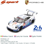 Modelauto 1:12 | Spark 12S028 | Porsche 911 RSR LMGTE-AM | Team Project 1 2020 #56 - L.ten Voorde - M.Cairoli - E.Perfetti Modelauto 1:12 | Spark 12S028 | Porsche 911 RSR LMGTE-AM | Team Project 1 2020 #56 - L.ten Voorde - M.Cairoli - E.Perfetti