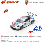 Modelauto 1:87 | Spark 87S152 | Porsche GT Team 911 RSR 2019 #93 - P.Pilet - N.Tandy - E.Bamber Modelauto 1:87 | Spark 87S152 | Porsche GT Team 911 RSR 2019 #93 - P.Pilet - N.Tandy - E.Bamber