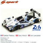 Modelauto 1:43 | Spark S4655 | Gibson 015S Nissan | Greaves Motorsport 2015 #41 - G.Hirsch - G.Paletou - J.Lancaster Modelauto 1:43 | Spark S4655 | Gibson 015S Nissan | Greaves Motorsport 2015 #41 - G.Hirsch - G.Paletou - J.Lancaster