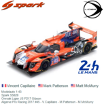 Modelauto 1:43 | Spark S5828 | Onroak Ligier JS P217 Gibson | Algarve Pro Racing 2017 #45 - V.Capillaire - M.Patterson - M.McMurry Modelauto 1:43 | Spark S5828 | Onroak Ligier JS P217 Gibson | Algarve Pro Racing 2017 #45 - V.Capillaire - M.Patterson - M.McMurry