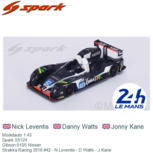 Modelauto 1:43 | Spark S5124 | Gibson 015S Nissan | Strakka Racing 2016 #42 - N.Leventis - D.Watts - J.Kane Modelauto 1:43 | Spark S5124 | Gibson 015S Nissan | Strakka Racing 2016 #42 - N.Leventis - D.Watts - J.Kane