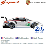 Modelauto 1:43 | Spark S7938 | Porsche GT Team 911 RSR LMGTE-PRO 2019 #93 - P.Pilet - N.Tandy - E.Bamber Modelauto 1:43 | Spark S7938 | Porsche GT Team 911 RSR LMGTE-PRO 2019 #93 - P.Pilet - N.Tandy - E.Bamber