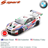 Modelauto 1:43 | Spark US293 | BMW M6 GT3 | Turner Motorsport 2021 #96 - A.Read - B.Auberlen - R.Foley Modelauto 1:43 | Spark US293 | BMW M6 GT3 | Turner Motorsport 2021 #96 - A.Read - B.Auberlen - R.Foley