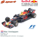 Modelauto 1:18 | Spark 18S352 | Red Bull Racing RB14 2018 #33 - M.Verstappen Modelauto 1:18 | Spark 18S352 | Red Bull Racing RB14 2018 #33 - M.Verstappen