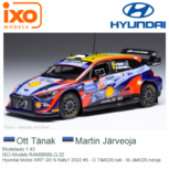 Modelauto 1:43 | IXO-Models RAM865BLQ.22 | Hyundai Mobis WRT i20 N Rally1 2022 #8 - O.Tänak - M.Järveoja Modelauto 1:43 | IXO-Models RAM865BLQ.22 | Hyundai Mobis WRT i20 N Rally1 2022 #8 - O.Tänak - M.Järveoja