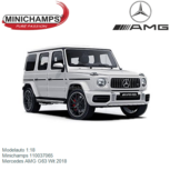 Modelauto 1:18 | Minichamps 110037065 | Mercedes AMG G63 Wit 2018 Modelauto 1:18 | Minichamps 110037065 | Mercedes AMG G63 Wit 2018