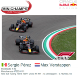Modelauto 1:43 | Minichamps 472224111 | Red Bull Racing RB18 RBPT 2022 #1 #11 - M.Verstappen - S.Pérez Modelauto 1:43 | Minichamps 472224111 | Red Bull Racing RB18 RBPT 2022 #1 #11 - M.Verstappen - S.Pérez