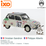 Modelauto 1:43 | IXO-Models RAC289 | Citroën Dyane 179 #167 - C.Sandron - P.Alberto Modelauto 1:43 | IXO-Models RAC289 | Citroën Dyane 179 #167 - C.Sandron - P.Alberto