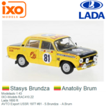 Modelauto 1:43 | IXO-Models RAC410.22 | Lada 1600 R | AVTO Export USSR 1977 #81 - S.Brundza - A.Brum Modelauto 1:43 | IXO-Models RAC410.22 | Lada 1600 R | AVTO Export USSR 1977 #81 - S.Brundza - A.Brum