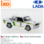 Modelauto 1:43 | IXO-Models RAC379B | Lada 2105 VFTS | AMK JZD Slušovice 1986 #8 - V.Blahna - P.Schovanek Modelauto 1:43 | IXO-Models RAC379B | Lada 2105 VFTS | AMK JZD Slušovice 1986 #8 - V.Blahna - P.Schovanek