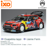 Modelauto 1:43 | IXO-Models RAM725 | Citroën C3 WRC Red Bull 2019 #4 - E.lappi - J.Ferm Modelauto 1:43 | IXO-Models RAM725 | Citroën C3 WRC Red Bull 2019 #4 - E.lappi - J.Ferm
