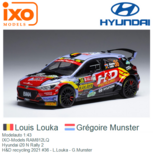Modelauto 1:43 | IXO-Models RAM812LQ | Hyundai i20 N Rally 2 | H&D recycling 2021 #36 - L.Louka - G.Munster Modelauto 1:43 | IXO-Models RAM812LQ | Hyundai i20 N Rally 2 | H&D recycling 2021 #36 - L.Louka - G.Munster