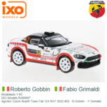 Modelauto 1:43 | IXO-Models RAM847 | Agrotec Czech Abarth Team Fiat 124 RGT 2022 #52 - R.Gobbin - F.Grimaldi Modelauto 1:43 | IXO-Models RAM847 | Agrotec Czech Abarth Team Fiat 124 RGT 2022 #52 - R.Gobbin - F.Grimaldi