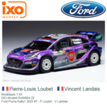Modelauto 1:43 | IXO-Models RAM854.22 | Ford Puma Rally1 2022 #7 - P.Loubet - V.Landais Modelauto 1:43 | IXO-Models RAM854.22 | Ford Puma Rally1 2022 #7 - P.Loubet - V.Landais