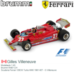 Modelauto 1:43 | Brumm R487-CH | Scuderia Ferrari 126CK Turbo KKK 1981 #27 - G.Villeneuve Modelauto 1:43 | Brumm R487-CH | Scuderia Ferrari 126CK Turbo KKK 1981 #27 - G.Villeneuve