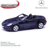 Modelauto 1:43 | Minichamps B66961972 | Mercedes Benz SLK Blauw 2004 Modelauto 1:43 | Minichamps B66961972 | Mercedes Benz SLK Blauw 2004