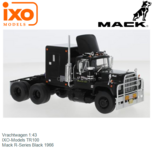 Vrachtwagen 1:43 | IXO-Models TR100 | Mack R-Series Black 1966 Vrachtwagen 1:43 | IXO-Models TR100 | Mack R-Series Black 1966