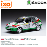 Modelauto 1:43 | IXO-Models RAC388 | Skoda Motorsport Felicia Kit Car 1997 #21 - P.Sibera - P.Gross Modelauto 1:43 | IXO-Models RAC388 | Skoda Motorsport Felicia Kit Car 1997 #21 - P.Sibera - P.Gross