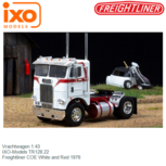 Vrachtwagen 1:43 | IXO-Models TR128.22 | Freightliner COE White and Red 1976 Vrachtwagen 1:43 | IXO-Models TR128.22 | Freightliner COE White and Red 1976