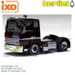 Vrachtwagen 1:43 | IXO-Models TR140.22 | Berliet TR 350 Black 1978 Vrachtwagen 1:43 | IXO-Models TR140.22 | Berliet TR 350 Black 1978
