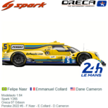 Modelauto 1:64 | Spark Y265 | Oreca 07 Gibson | Penske 2022 #5 - F.Nasr - E.Collard - D.Cameron Modelauto 1:64 | Spark Y265 | Oreca 07 Gibson | Penske 2022 #5 - F.Nasr - E.Collard - D.Cameron
