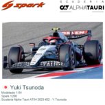 Modelauto 1:64 | Spark Y290 | Scuderia Alpha Tauri AT04 2023 #22 - Y.Tsunoda Modelauto 1:64 | Spark Y290 | Scuderia Alpha Tauri AT04 2023 #22 - Y.Tsunoda